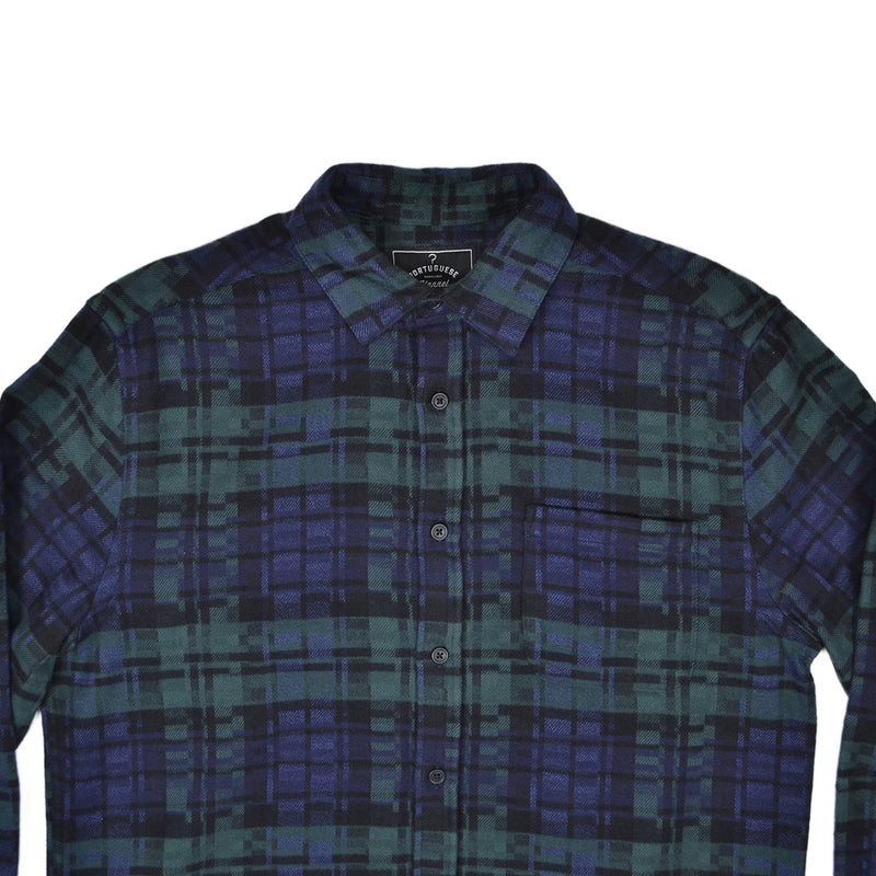 PORTUGUESE FLANNEL ABSTRACT L/S SHIRT - BLACK WATCH