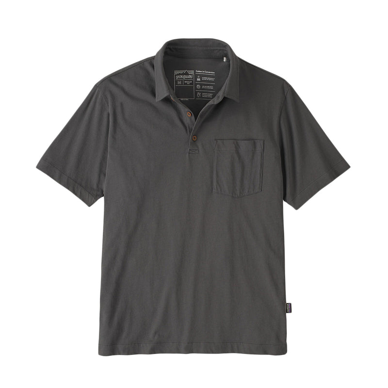 COTTON IN CONVERSION LIGHTWEIGHT POLO - FORGE GREY
