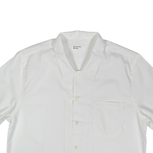 UNIVERAL WORKS S/S ROAD SHIRT ORGANIC OXFORD - WHITE – Reserve