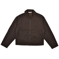 CLUB JACKET - BROWN WRINKLE NYLON