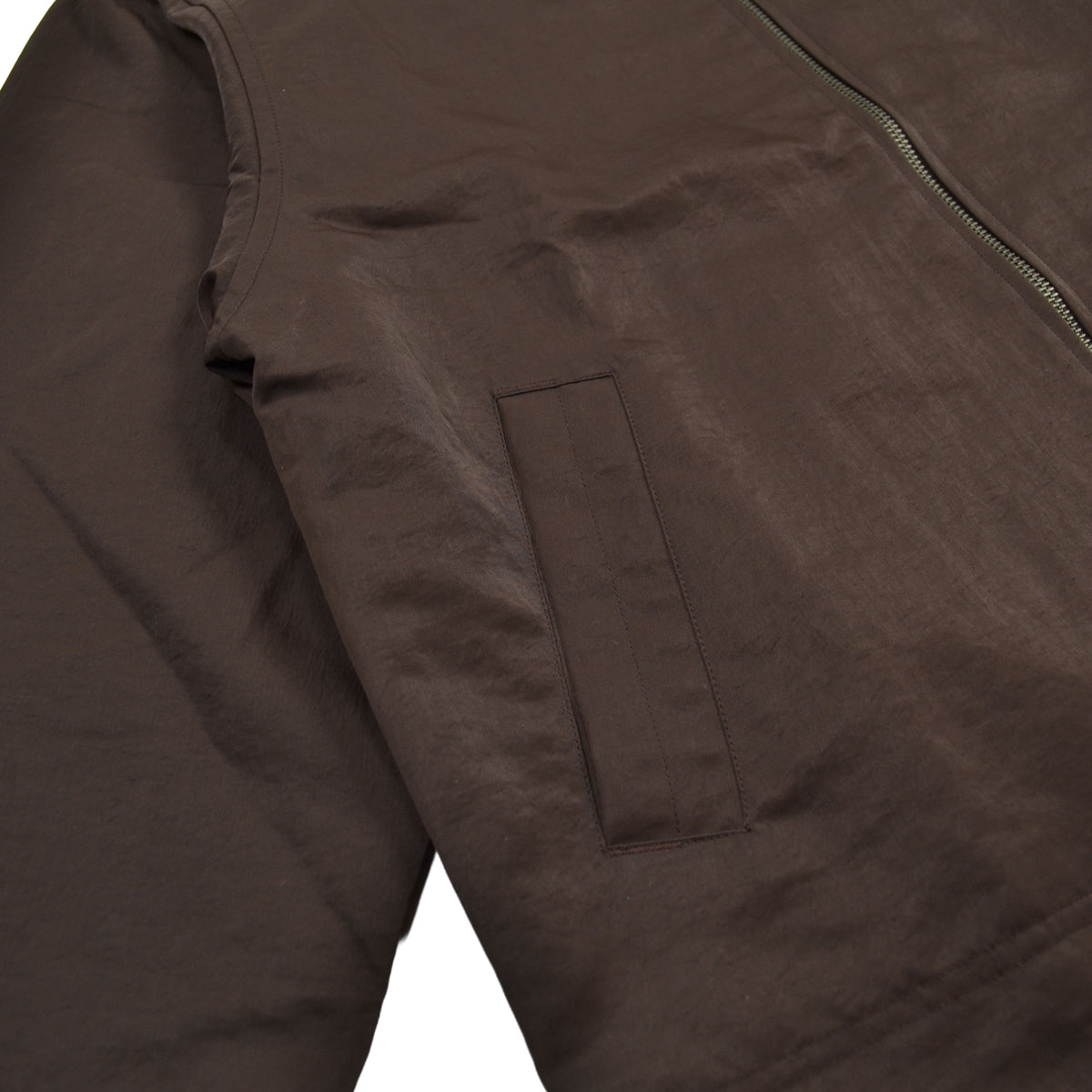 CLUB JACKET - BROWN WRINKLE NYLON