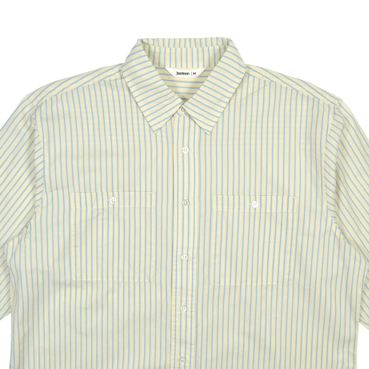 COMMUTER SHIRT - BLUE ECRU STRIPE