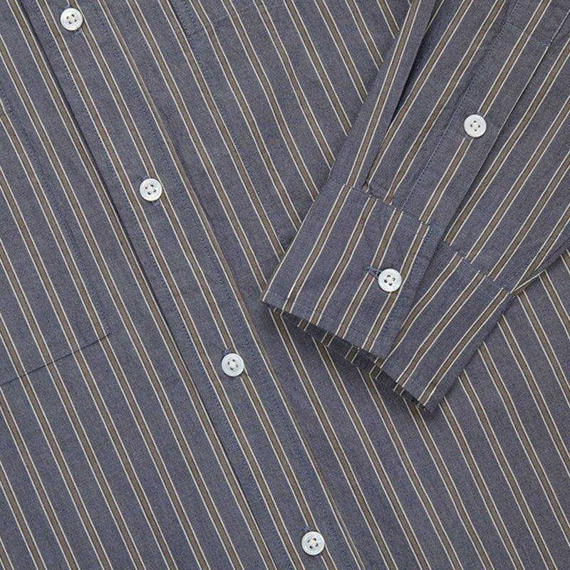 COMMUTER SHIRT - NAVY / COYOTE STRIPE