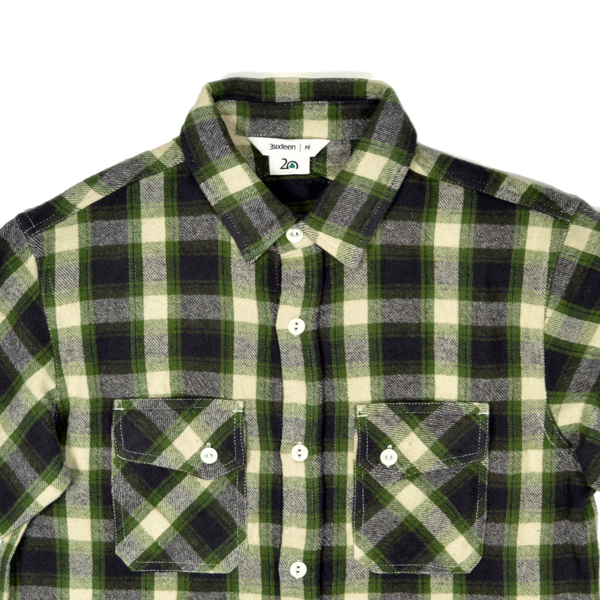 3SIXTEEN CROSSCUT FLANNEL - EMERALD SHAGGY CHECK – Reserve Supply 3SIXTEEN CROSSCUT FLANNEL - EMERALD SHAGGY CHECK – Reserve Supply