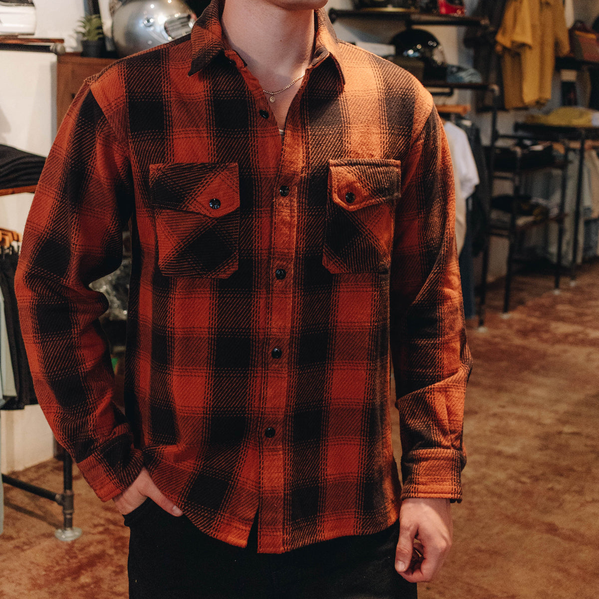 3SIXTEEN CROSSCUT FLANNEL - RUST – Reserve Supply Company