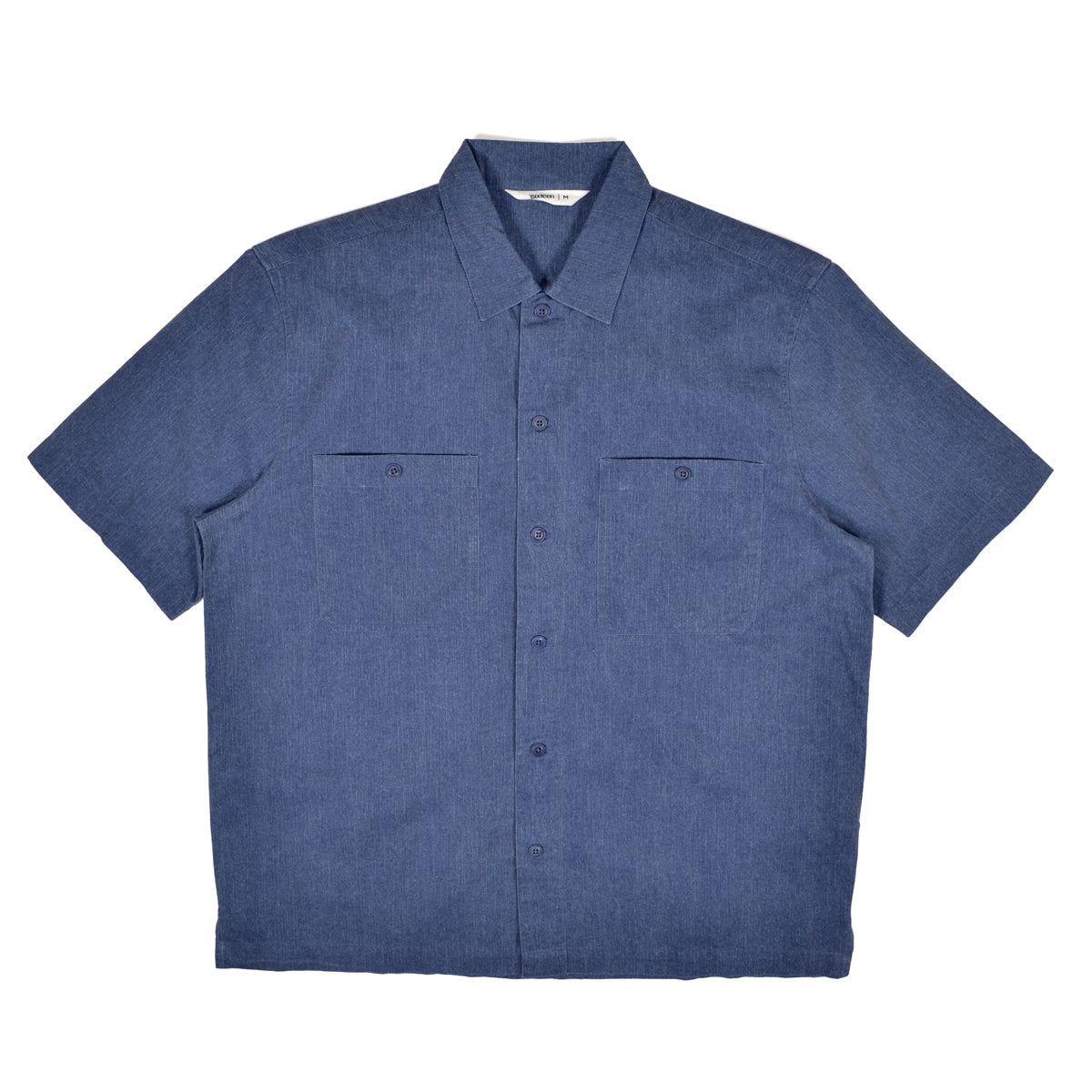 SHORT SLEEVE WORK SHIRT - BLUE PIGMENT DYE