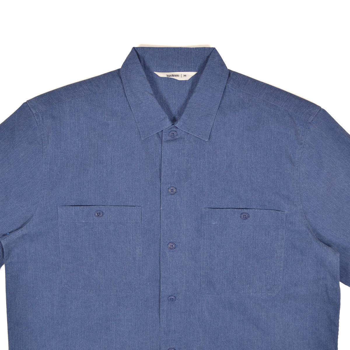 SHORT SLEEVE WORK SHIRT - BLUE PIGMENT DYE