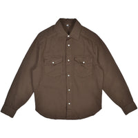 SNAP WESTERN SHIRT - MOCHA GARMENT DYE