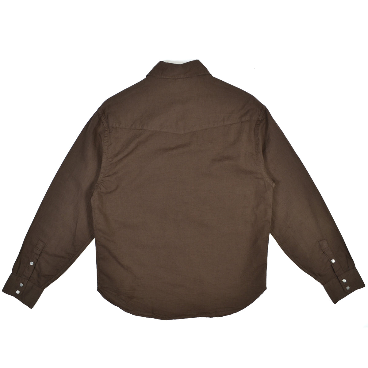 SNAP WESTERN SHIRT - MOCHA GARMENT DYE