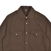 SNAP WESTERN SHIRT - MOCHA GARMENT DYE