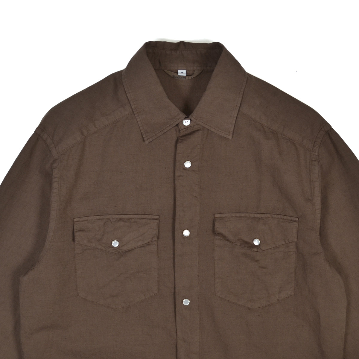 SNAP WESTERN SHIRT - MOCHA GARMENT DYE