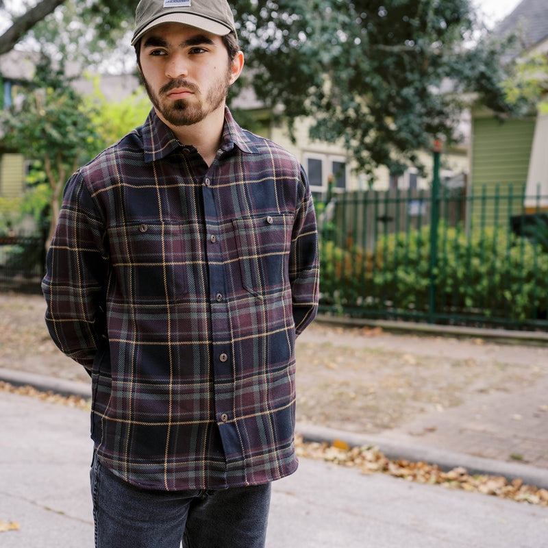 3SIXTEEN UTILITY FLANNEL - BLACK/OLIVE/PLAID