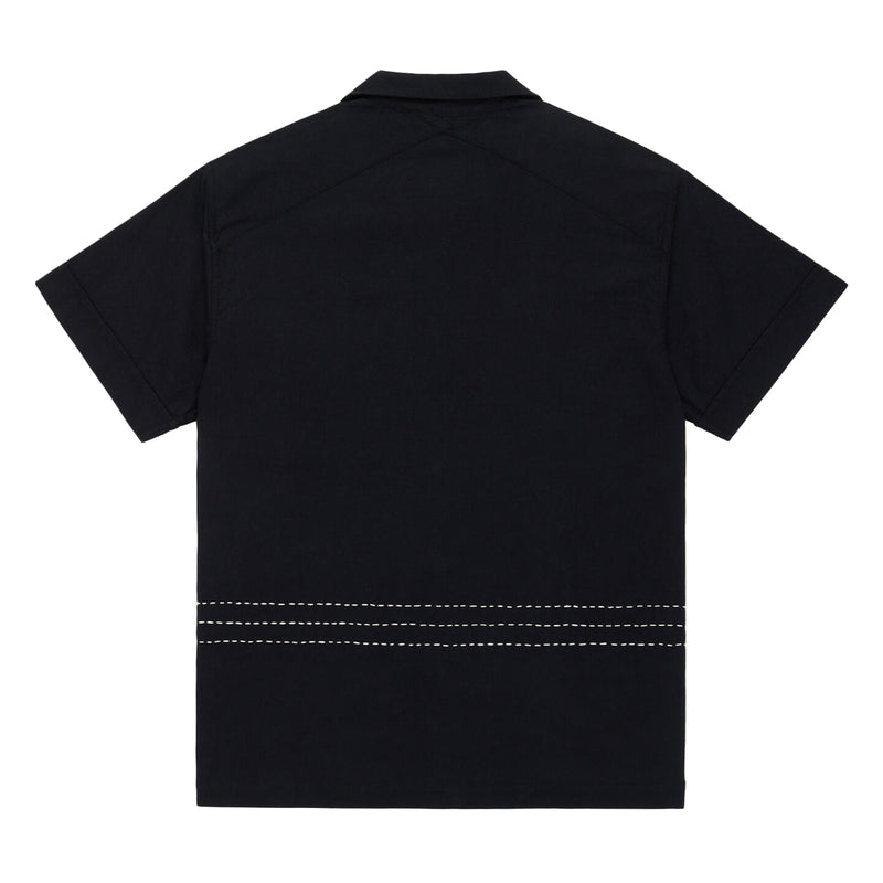 3SIXTEEN VACATION SHIRT - BLACK HAND STITCH