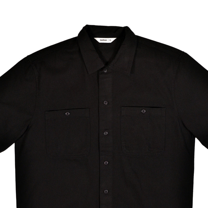 3SIXTEEN WORKSHIRT COTTON TWILL - BLACK