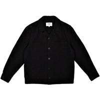 ALDRED OVERSHIRT COTTON LINEN - BLACK