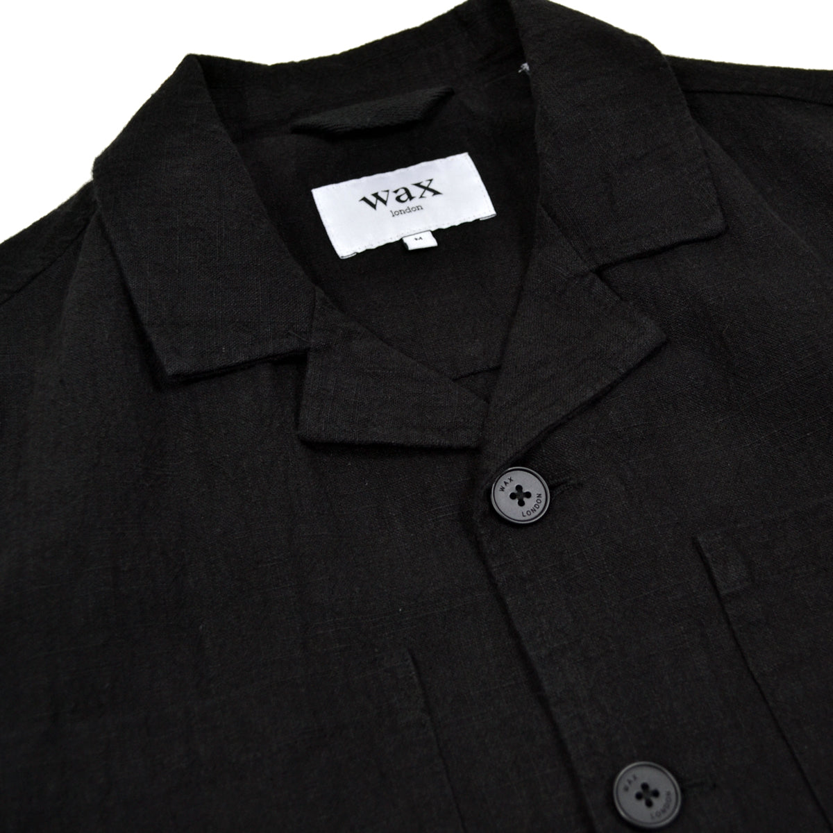ALDRED OVERSHIRT COTTON LINEN - BLACK