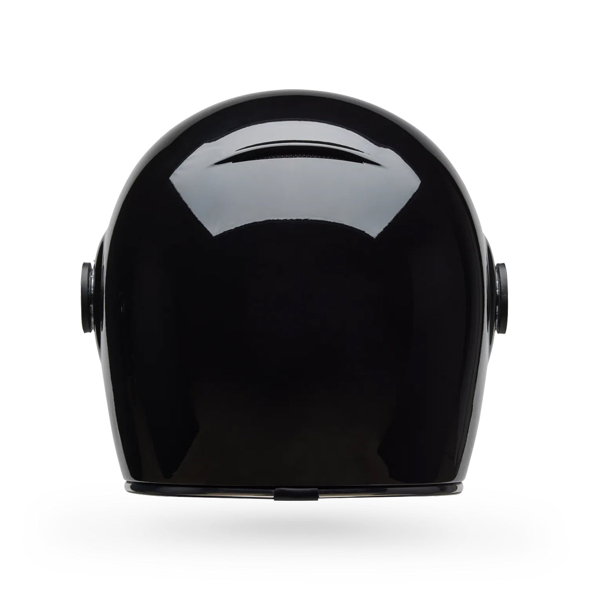 Black motorcycle helmet on a white background