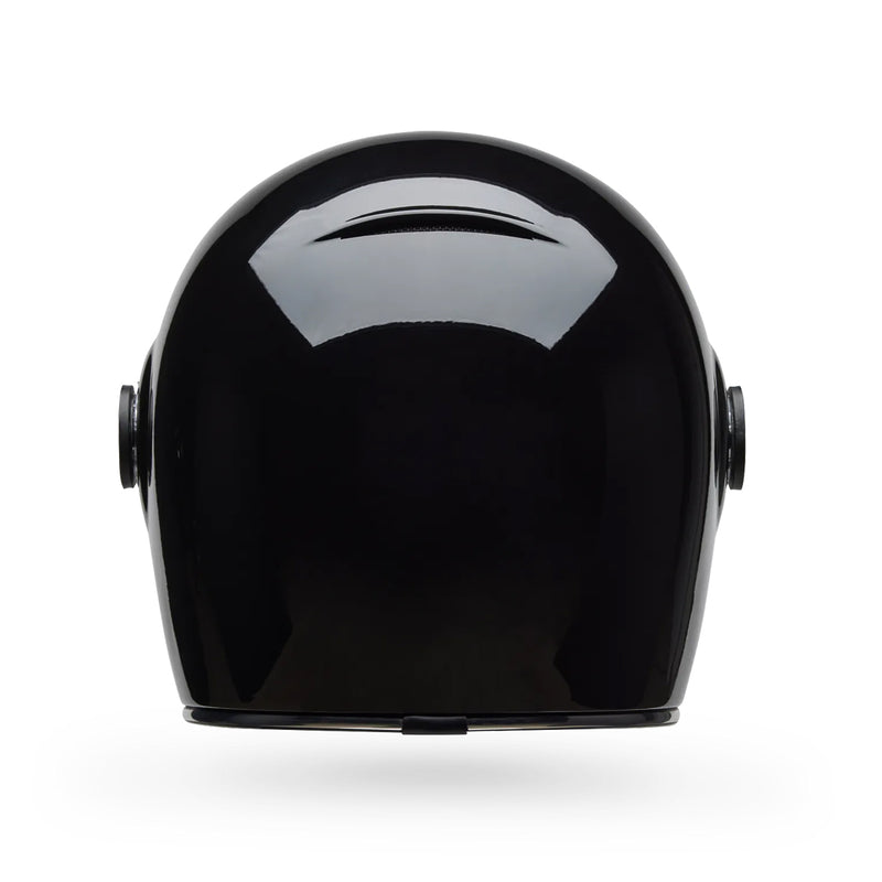 Black motorcycle helmet on a white background