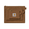 CARHARTT WIP CANVAS POUCH SET - HAMILTON BROWN