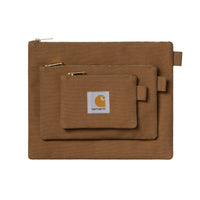 CARHARTT WIP CANVAS POUCH SET - HAMILTON BROWN