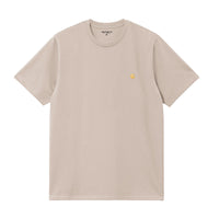 CARHARTT WIP CHASE S/S T-SHIRT - DUSKY BEIGE / GOLD