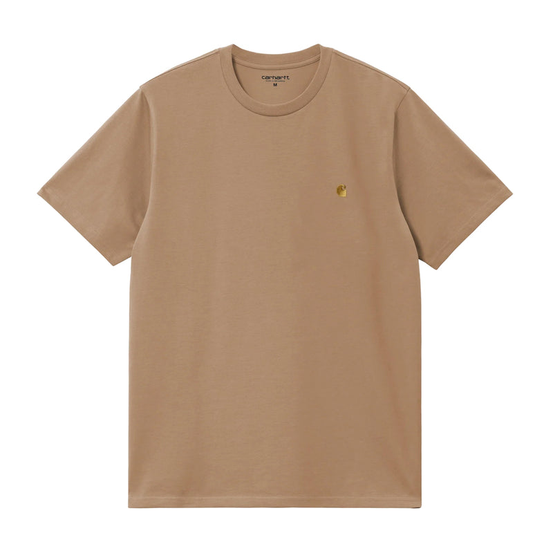 CARHARTT WIP CHASE T-SHIRT - PEANUT / GOLD