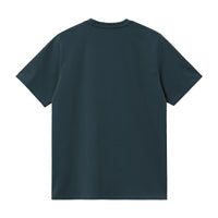 Plain dark green t-shirt on a white background