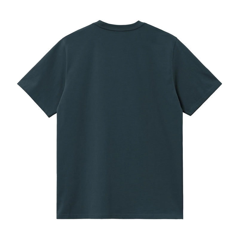 Plain dark green t-shirt on a white background