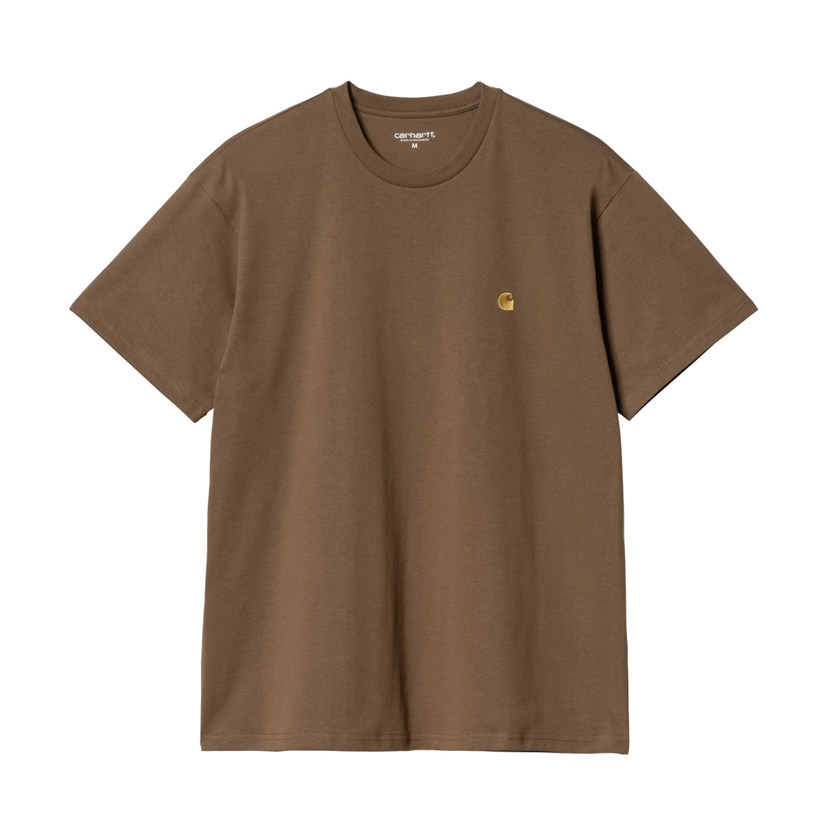 CARHARTT WIP CHASE T-SHIRT - CHOCOLATE / GOLD