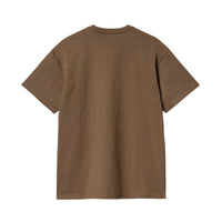 CARHARTT WIP CHASE T-SHIRT - CHOCOLATE / GOLD