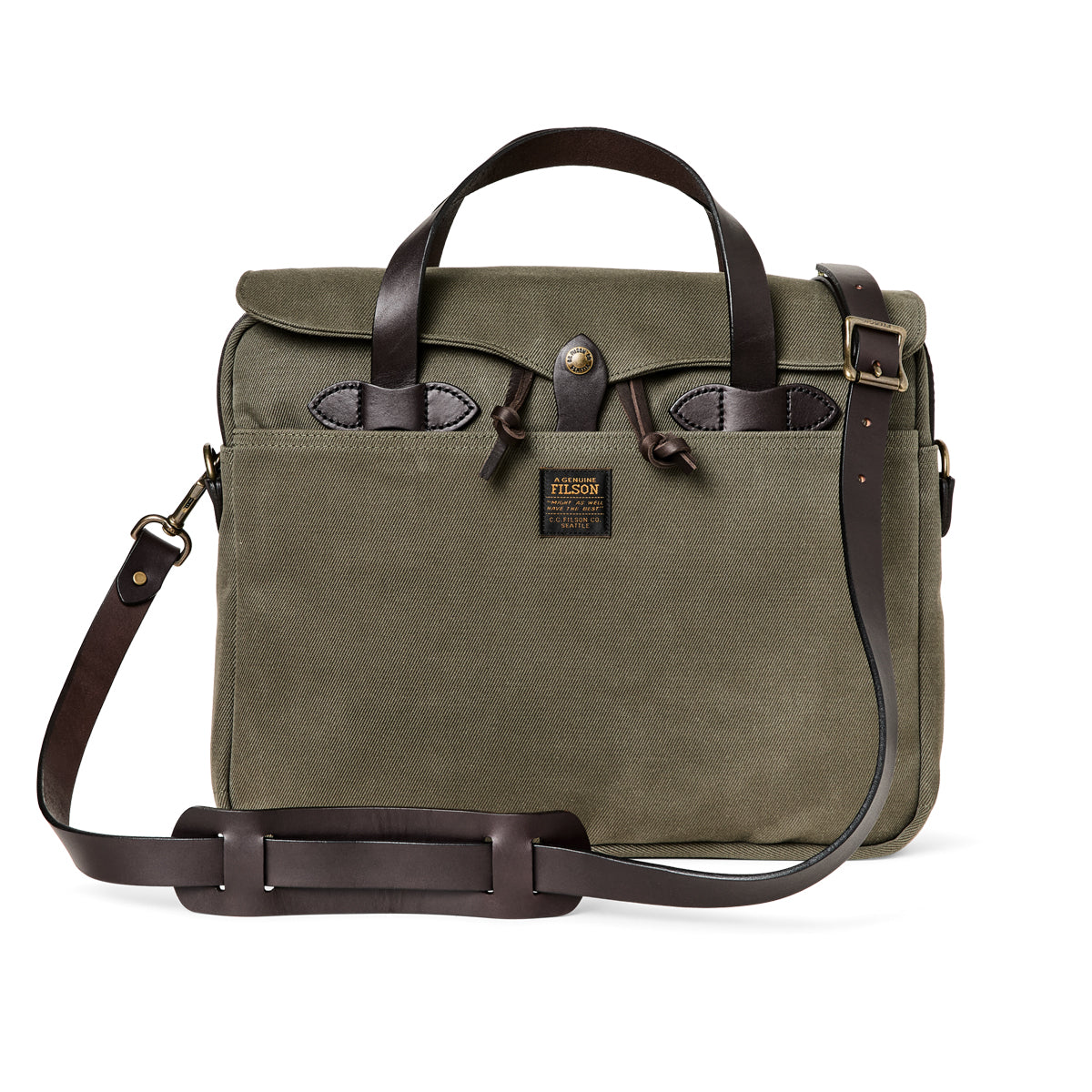 FILSON ブリーフケース　オイルド Filson Tin Cloth Compact Briefcase Otter Green, a streamlined