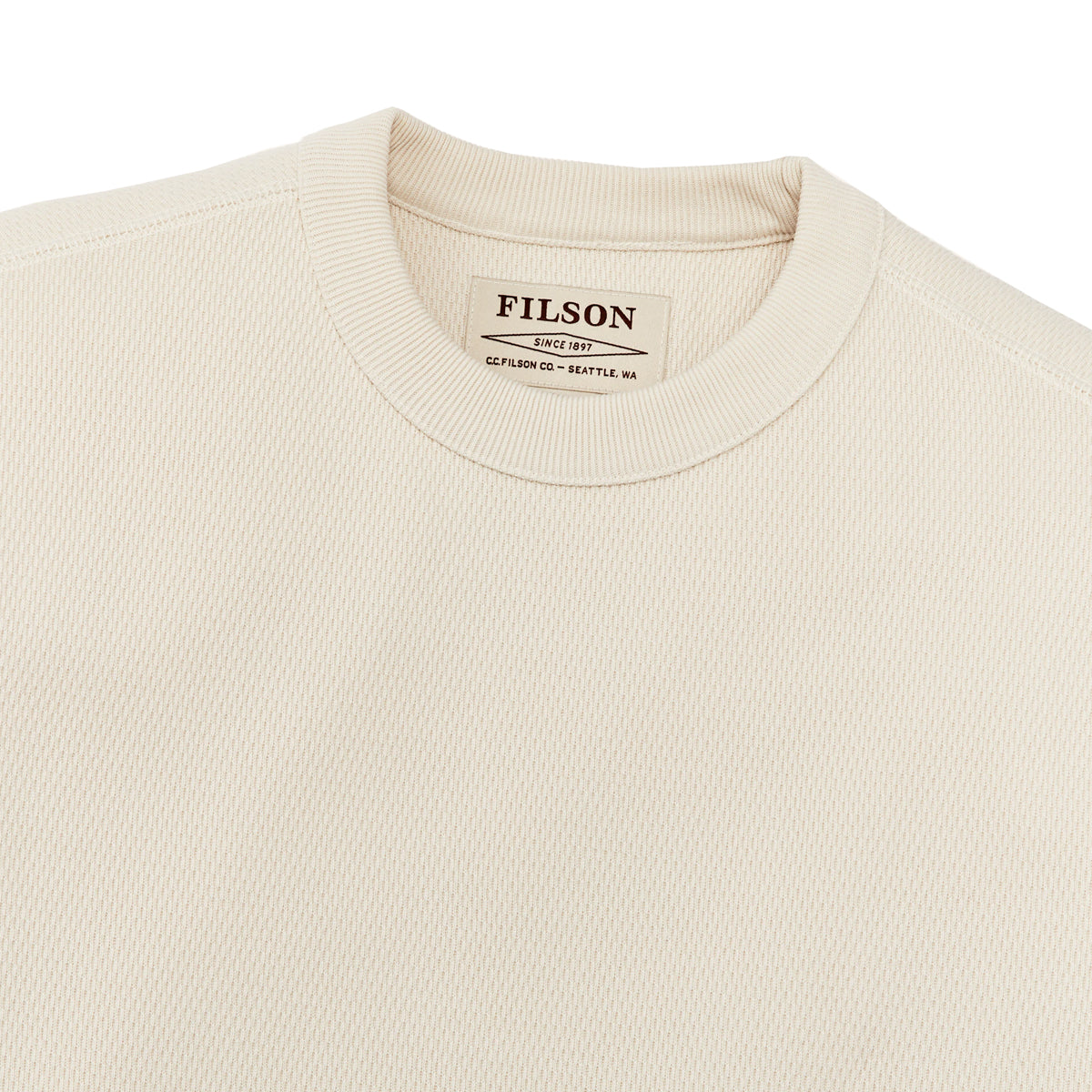 FILSON WAFFLE KNIT THERMAL CREW - SAND