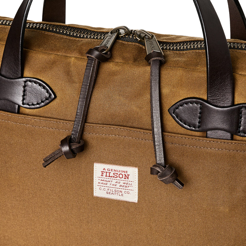 FILSON TIN CLOTH COMPACT BRIEFCASE - DARK TAN