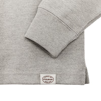 FILSON WAFFLE KNIT THERMAL CREW - LIGHT HEATHER GREY