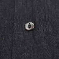DENIM OPEN COLLAR SHIRT - INDIGO BLUE