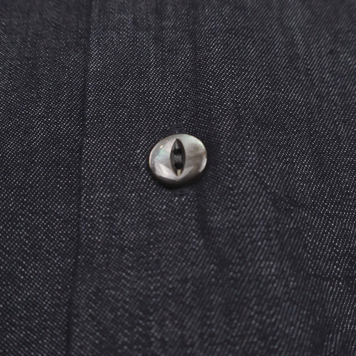 DENIM OPEN COLLAR SHIRT - INDIGO BLUE