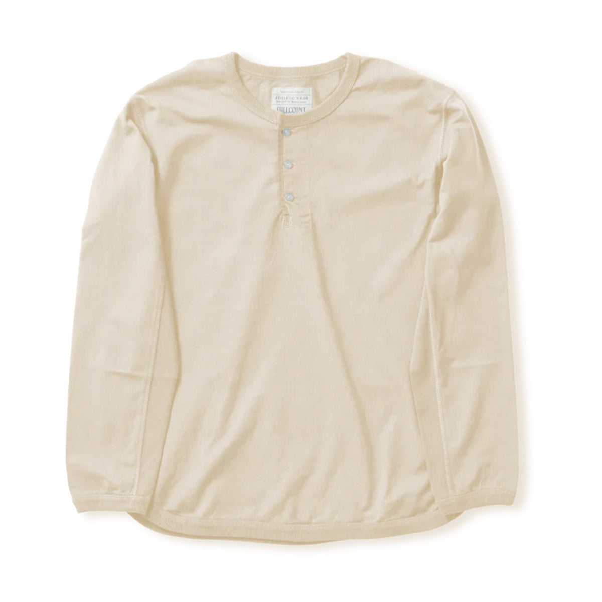 FLAT SEAM HEAVYWEIGHT HENLEY - ECRU
