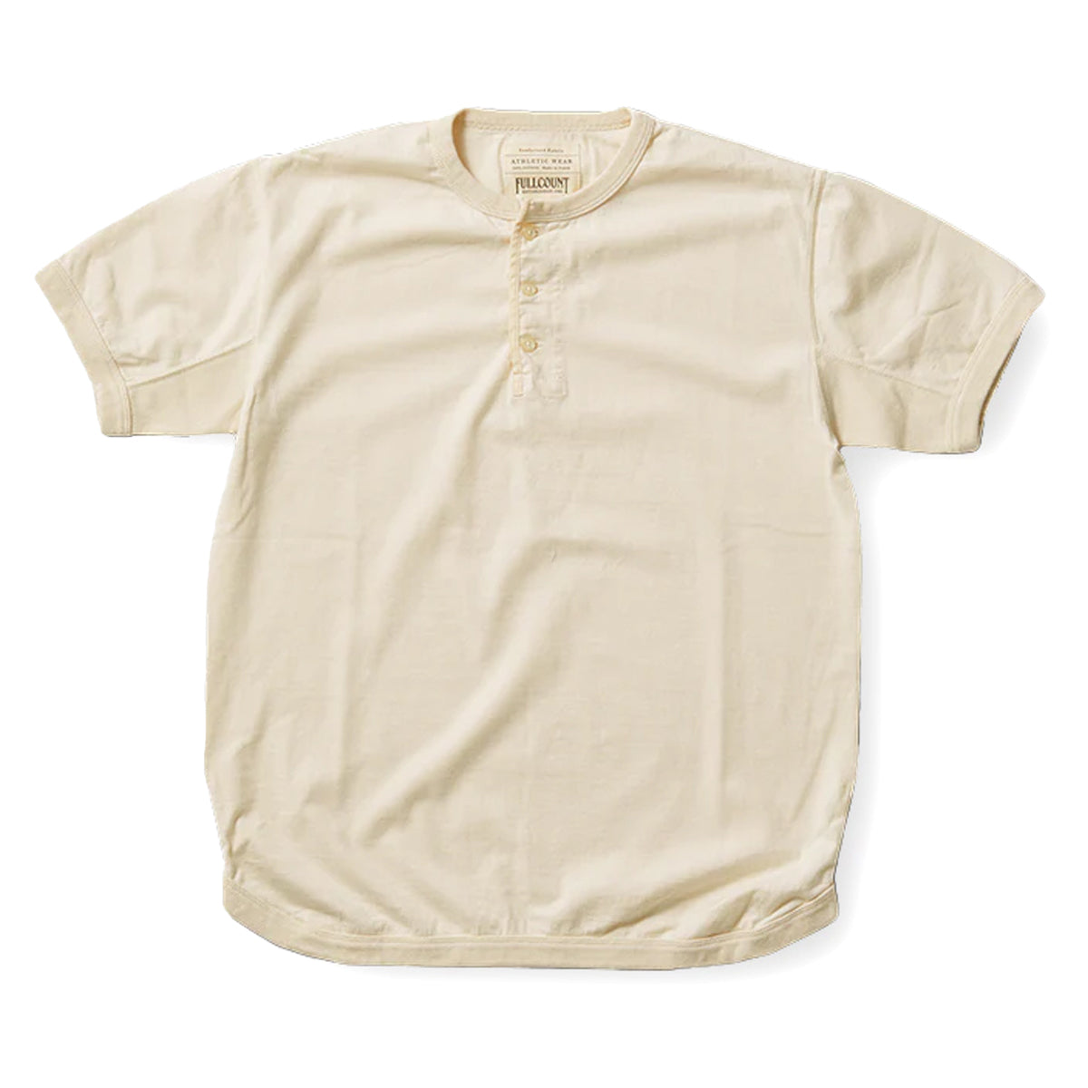 FLAT SEAM HEAVYWEIGHT HENLEY - ECRU