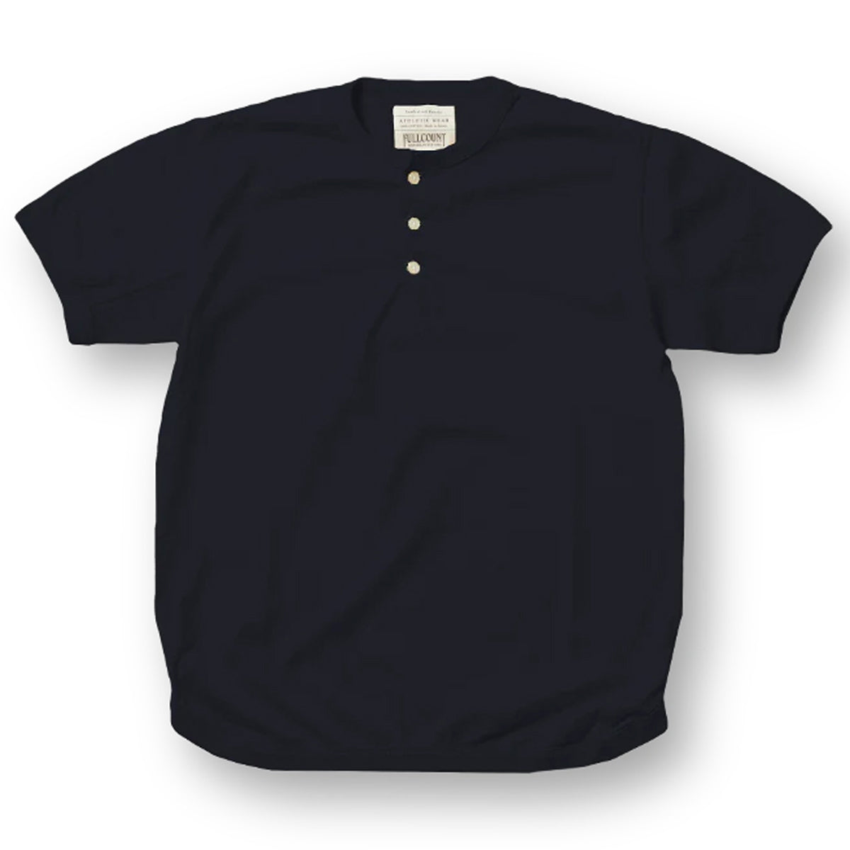 FLAT SEAM HEAVYWEIGHT HENLEY - INK BLACK