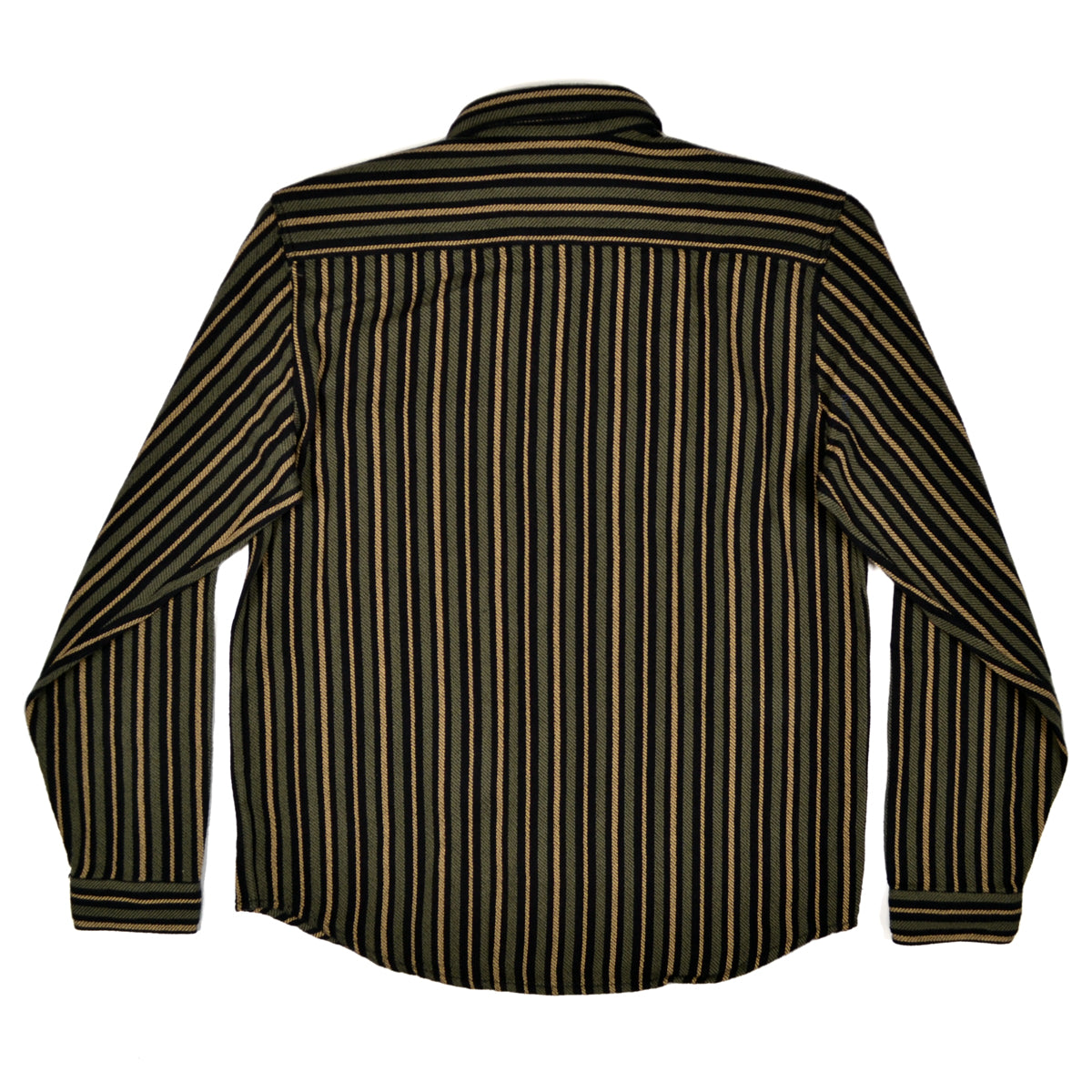 Striped shirt with a collar on a white background