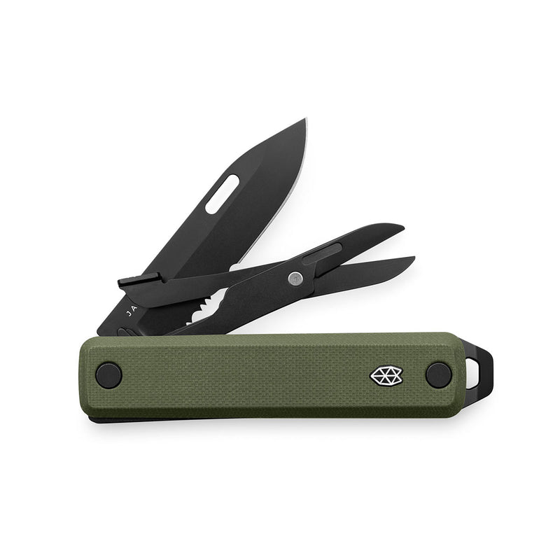 THE JAMES BRAND THE ELLIS SCISSORS SERRATED - OD GREEN/BLACK/G10