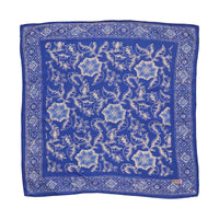 HAND DYED BATIK BANDANA - BLUE TENDRIL