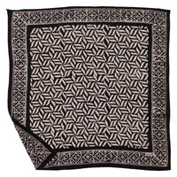 HAND DYED BATIK BANDANA - ONYX PINWHEEL / BLACK / WHITE