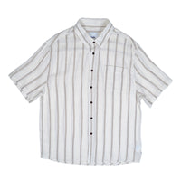 Katin USA Alan white short-sleeve shirt with black stripes on a white background