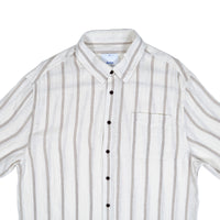 Katin USA Alan white short-sleeve shirt with black stripes on a white background