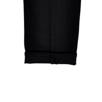 Close-up of a black fabric edge on a white background