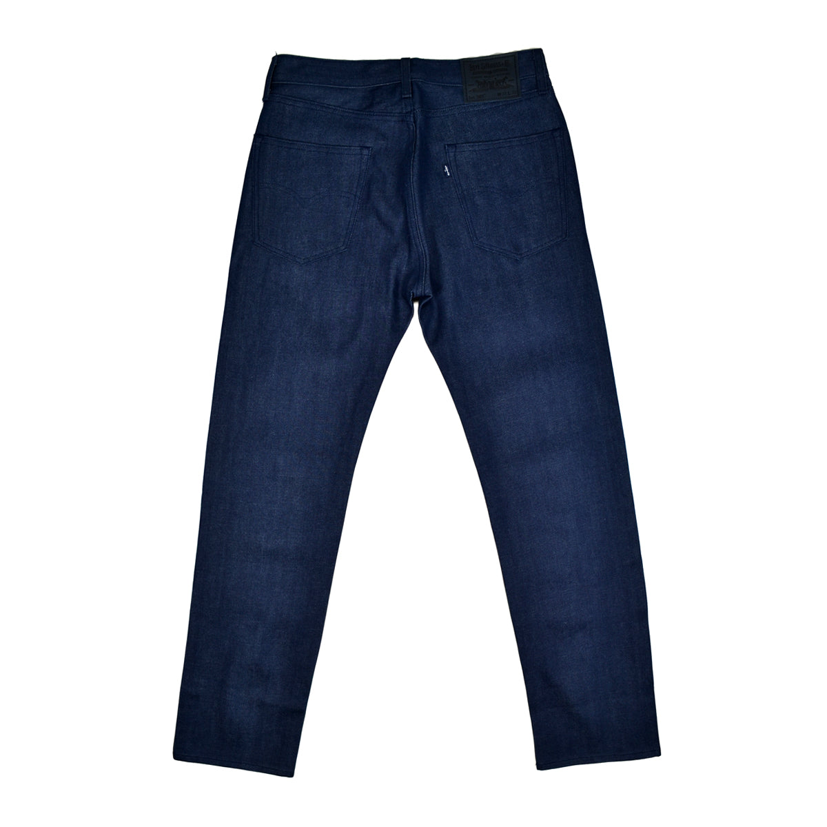 Pair of Levi's blue jeans on a white background