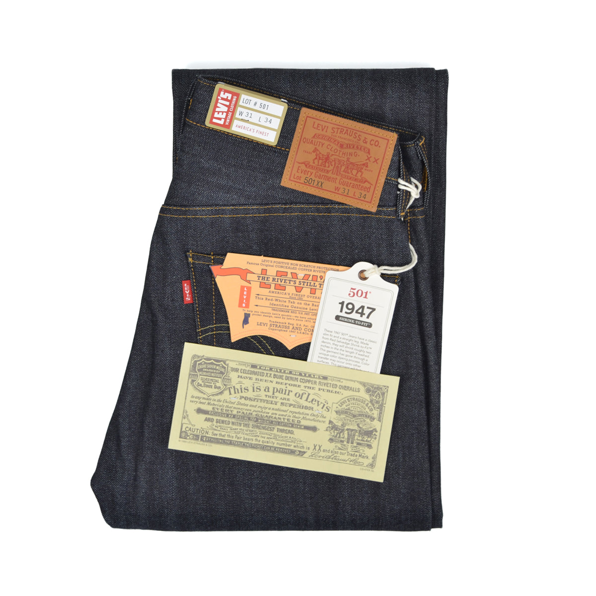 LEVI'S VINTAGE CLOTHING 1947 501 JEANS ORGANIC - DARK INDIGO