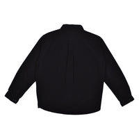 COTTON TWILL L/S SHIRT, 99 DEEP BLACK