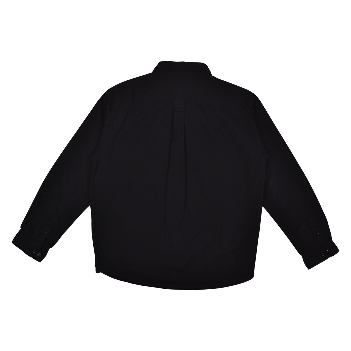 COTTON TWILL L/S SHIRT, 99 DEEP BLACK